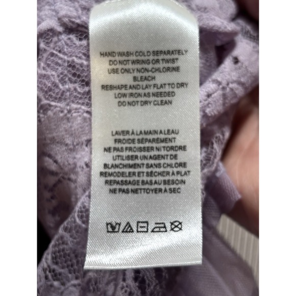 Free People In The Clouds Lace Ruffle Tiered Tank Top Purple Coquette XS NWT - Picture 8 of 12